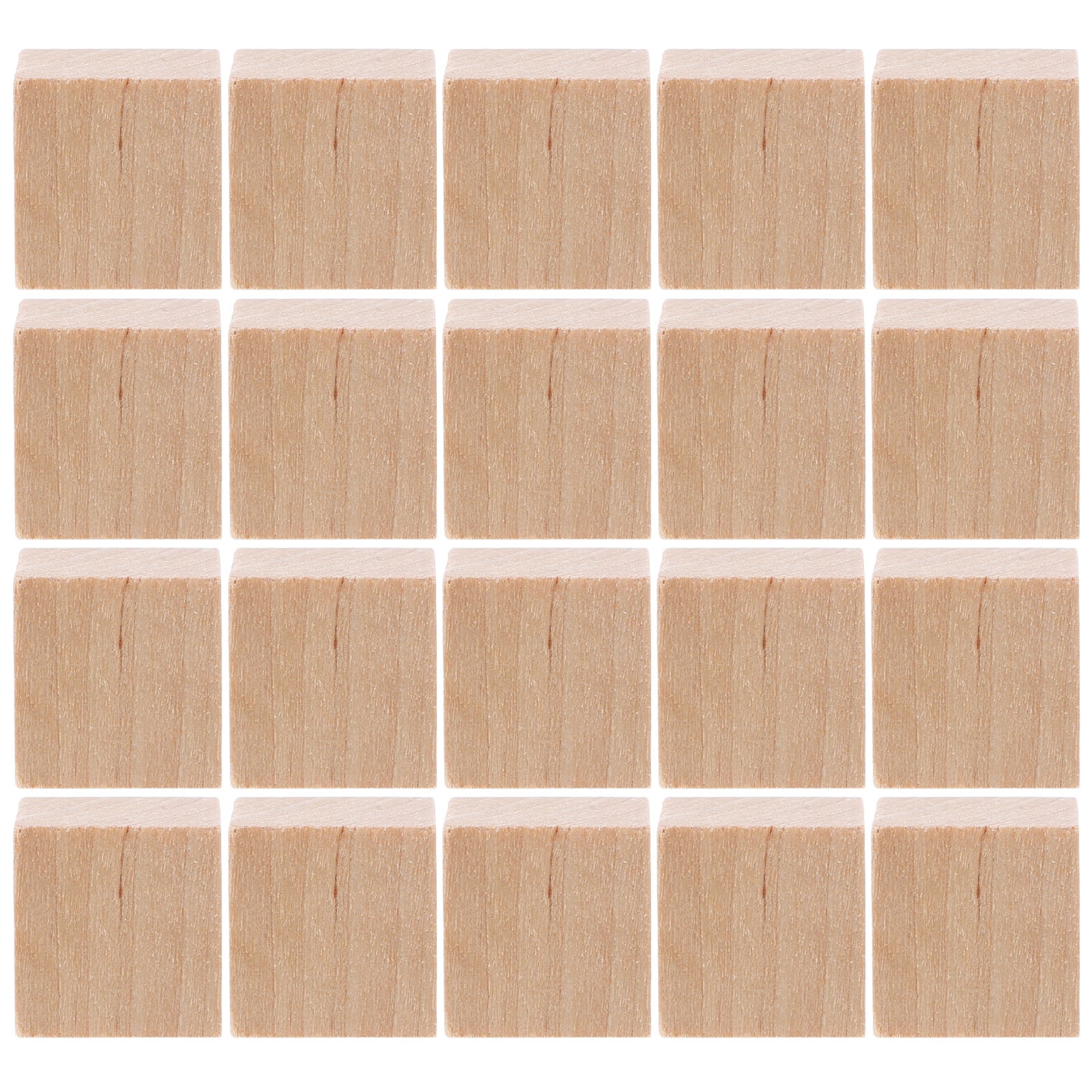 Mixtlocalior 20pcs Wooden Blocks Small Wooden Cubes Arts And Crafts ...