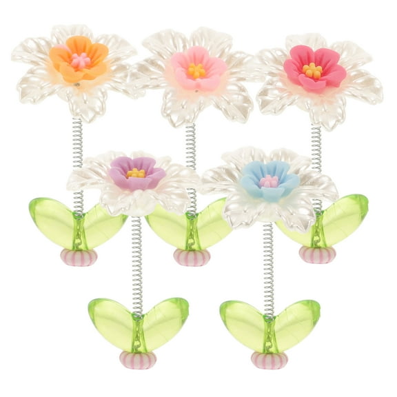 Mixtlocalior 5pcs Flower Car Accessories Automotive Dashboard Decorations Shaking Flowers Dashboard Ornament