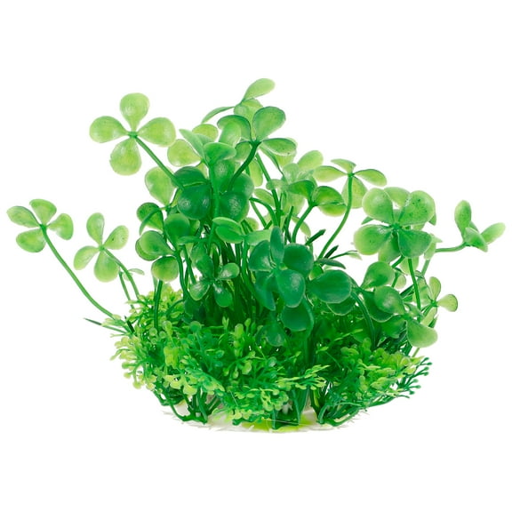 KONTONTY Aquarium Shamrocks Fish Tank Ornament Plastic 1Pack Aquarium Decorations in