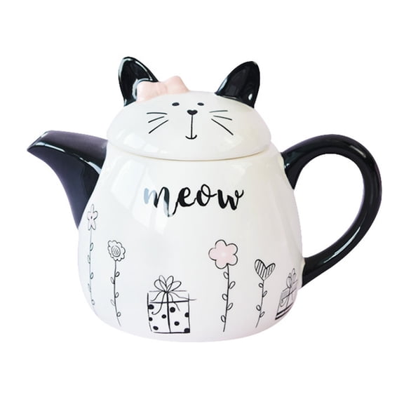 LIFKOME Minimalist Fashion Ceramic Teapot In White 1Pack 7.4X5.2X4.6In