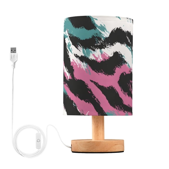 Mixture Color Animal Skin Table Lamp with USB Port LED Warm Light Lamp Night Light Home Decor