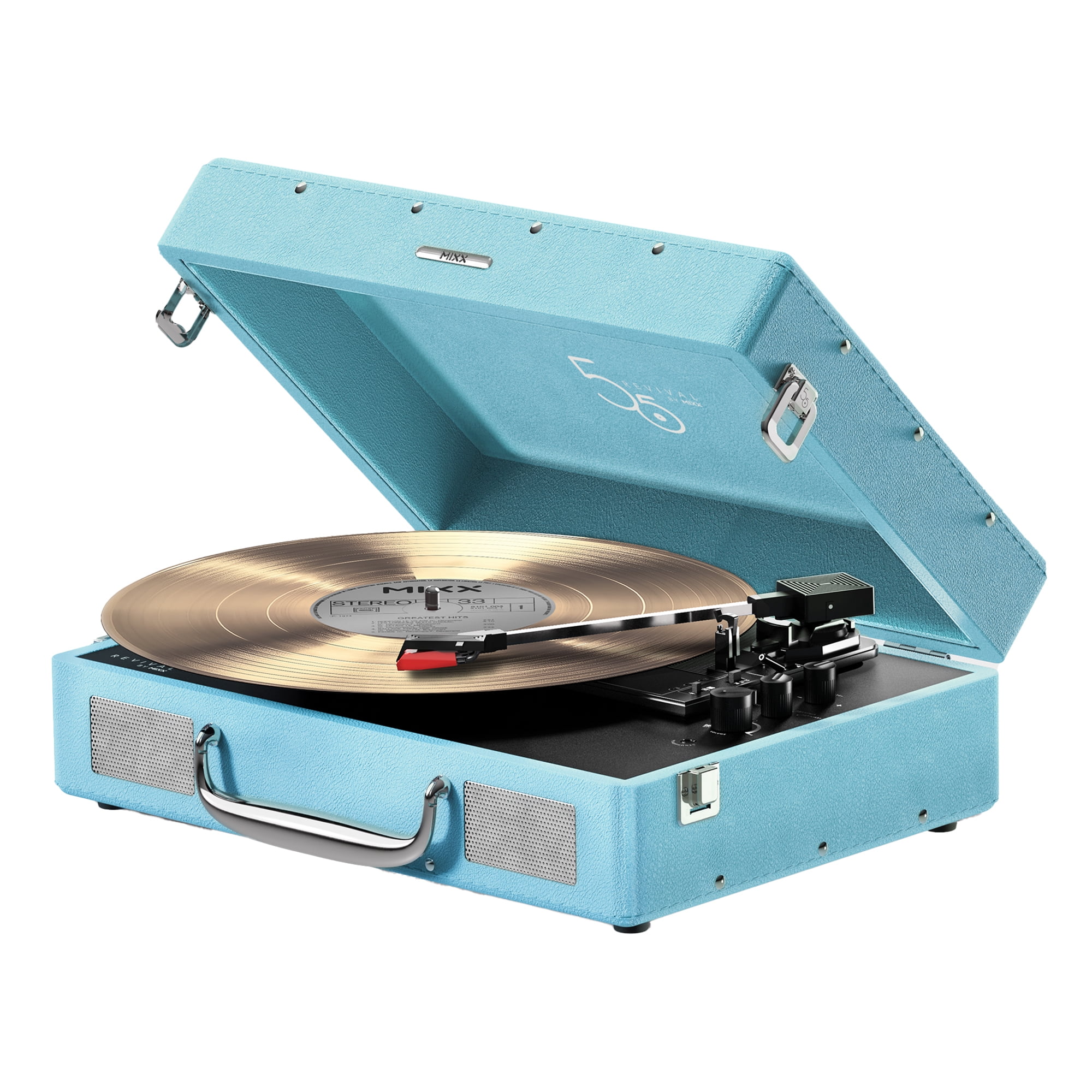 Speed Adapter Drive Mixx 5-Watt Revival 55 3-Speed Belt-Drive Manual Suitcase Vinyl Record ...