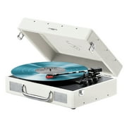 Mixx Revival 55 - Portable Suitcase Vinyl Record Player with Built-in Stereo Speakers, Bluetooth Input & Output, 33 1/3 & 45 RPM Speeds with Adapter, Retro Style, Cream, USRP-55-CM-050
