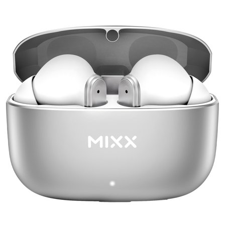 Mixx StreamBuds Custom 3 Built-in Microphone Bluetooth In-Ear Earbuds w/ Ear Cushions and Charging Case , Gunmetal Black , USCU-03-BK-003