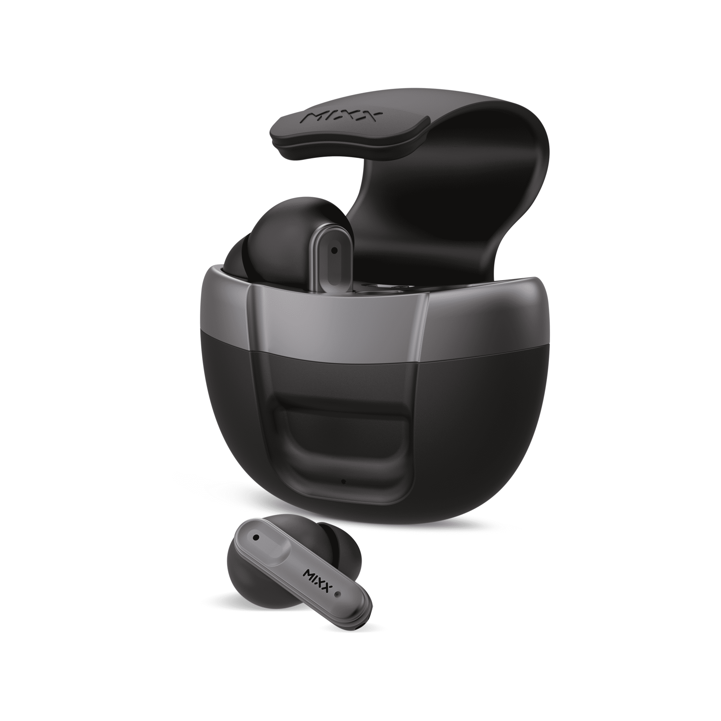Mixx StreamBuds Solo 3 True Wireless Earphones Charge Case and Touch Sensor Controls Black Walmart