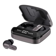Mixx StreamBuds Ultra Mini TWS Bluetooth In-Ear Earbuds with Mic and Charging Case with LED, Clear Voice, up to 24 Hours Play Time , Gunmetal Black