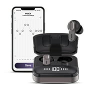 Mixx StreamBuds Ultra Mini TWS Bluetooth In-Ear Earbuds with Mic and Charging Case with LED, Clear Voice, up to 24 Hours Play Time , Gunmetal Black