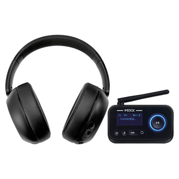 Mixx StreamQ TV Bundle with StreamQ Over-Ear Headphones and StreamPort Audio Transmitter