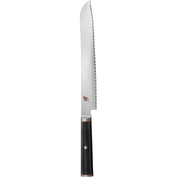 Miyabi Kaizen Bread Knife, Medium, Black with Red Accent