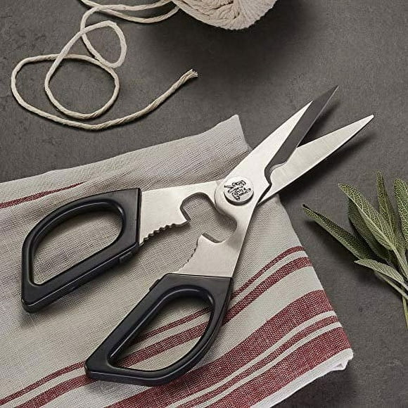 Miyabi Kitchen Shears, Precisely Sharpened Stainless Steel Blades, Long Lasting Sharpness, Smooth Cutting Accuracy, Handles Designed for Comfort, Screw Cap and Bottle Cap Opener, M