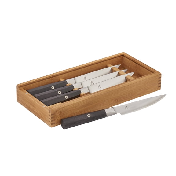 Miyabi Koh 4 Piece Steak Knife Set with Bamboo Case