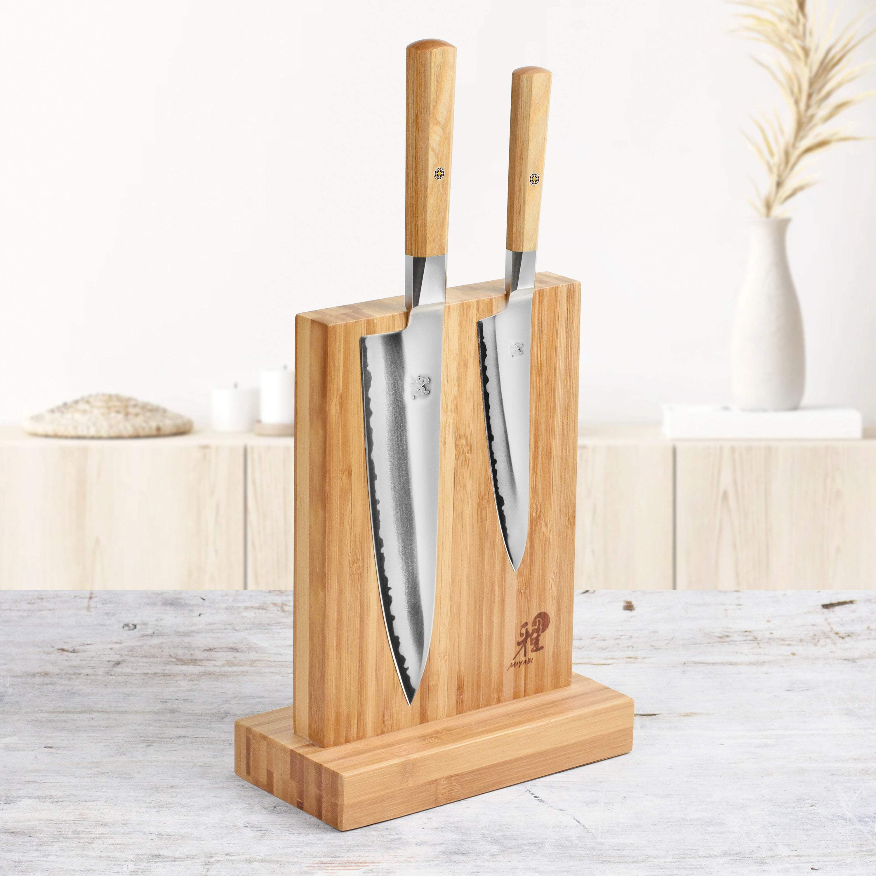 Miyabi Koya 3 Piece Magnetic Knife Stand Set