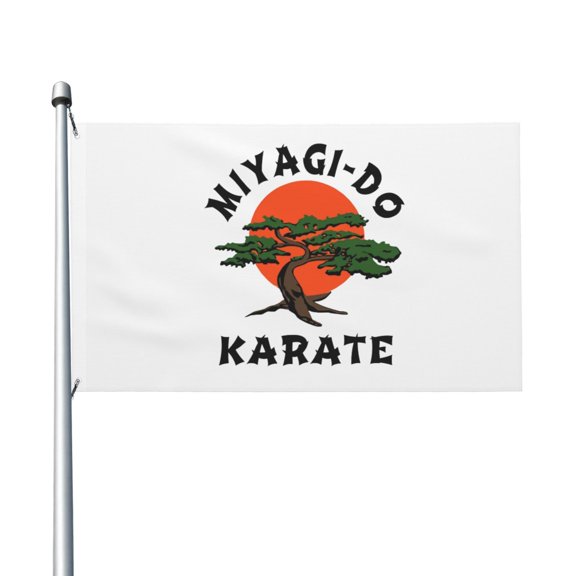 Miyagi Do Karate 3x5 Ft Flag Double Sided Indoor Outdoor Double Stitched Polyester Flag With 2 Grommets-Both Side Can Be Read