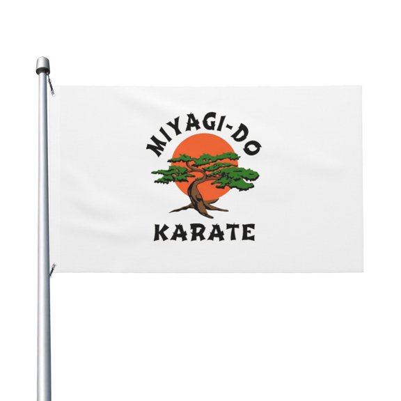 Miyagi Do Karate 3x5 Ft Flag Double Sided Indoor Outdoor Double Stitched Polyester Flag With 2 Grommets-Both Side Can Be Read