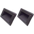 thumbnail image 1 of Miyako Cabinet Recessed Speaker Handle Pocket Style 4" x 3.5" - Long Lasting Heavy Duty Black ABS Plastic Construction 1 Pair (2 Pcs), 1 of 6