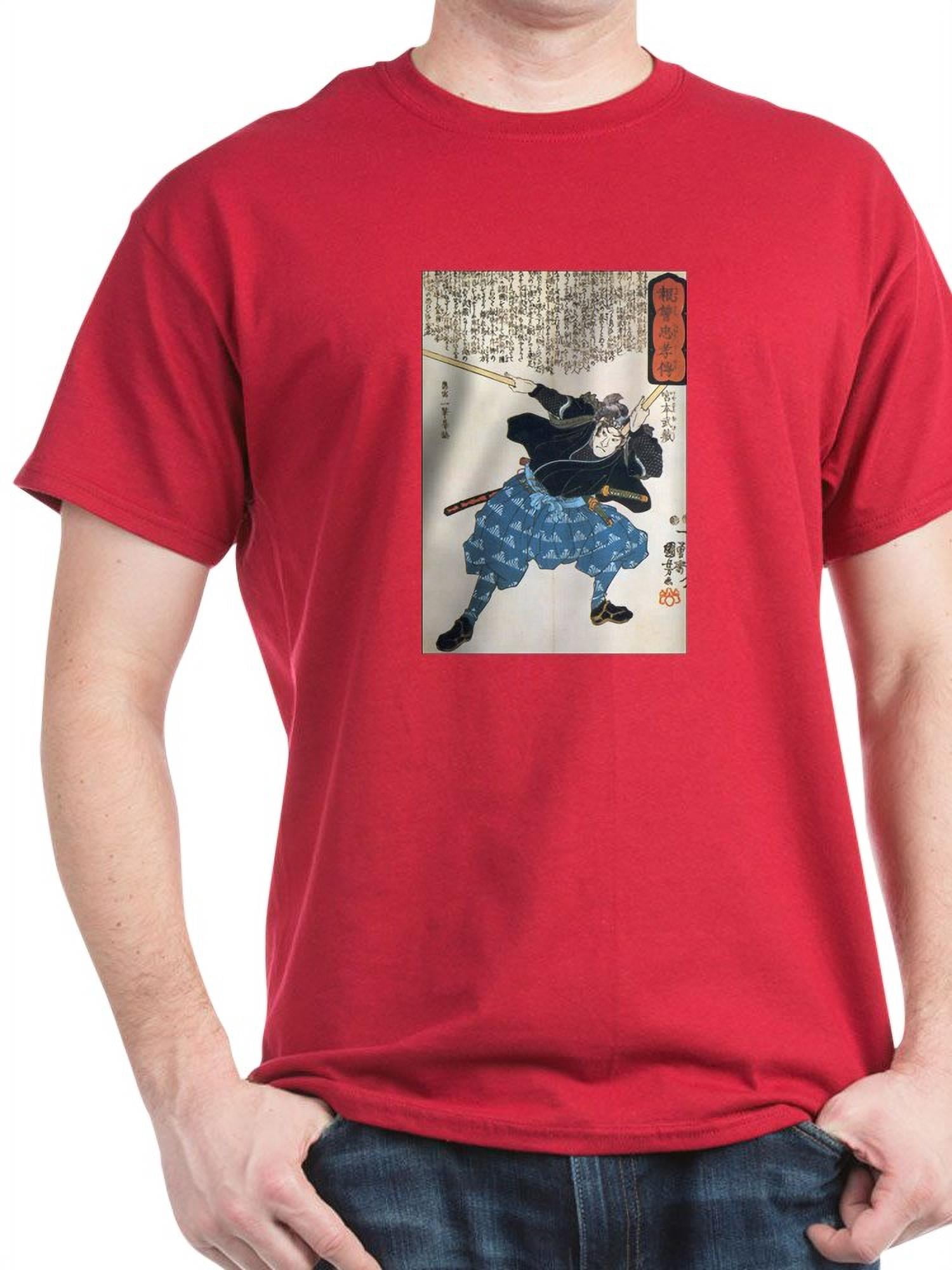 Miyamoto Musashi Two Swords Blue TShirt 100 Cotton TShirt