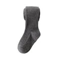 thumbnail image 1 of Miyanuby Baby Girls Tights Cable Knit Leggings Stockings Cotton Pantyhose for Newborn Infants Toddlers Dark Gray 1-12Y, 1 of 9