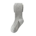 thumbnail image 1 of Miyanuby Baby Girls Tights Cable Knit Leggings Stockings Cotton Pantyhose for Newborn Infants Toddlers Light Gray 1-12Y, 1 of 9