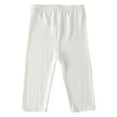 thumbnail image 1 of Miyanuby Girls Capri Leggings 3/4 Pants Summer Sports Dance Solid Color for School White, 1 of 9