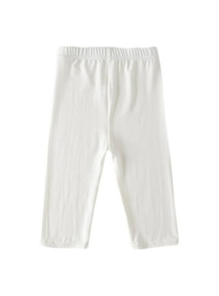 Baby girl white capri leggings discount