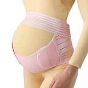 Miyanuby Maternity Belly Band for Pregnant Women, Pregnancy 3 in 1 Belly Support Band for Abdomen, Pelvis, Waist & Back Pain Pink S-2XL