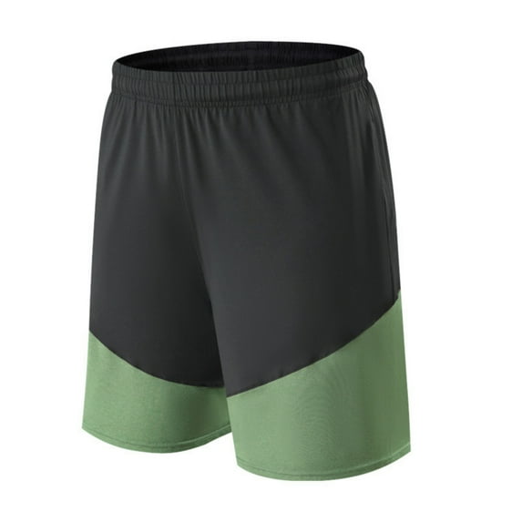 Miyanuby Men's Athletic Shorts with Pockets and Elastic Waistband Quick Dry Activewear Workout Shorts for Men Green S-3XL