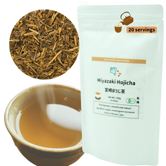 Traditional Bancha Loose Leaf Green Tea Organic - Premium Japanese Loose Leaf Tea from Shizuoka, Japan - JAS Certified Authentic Roasted Green Tea Leaves - Pure Organic Non-GMO 100g