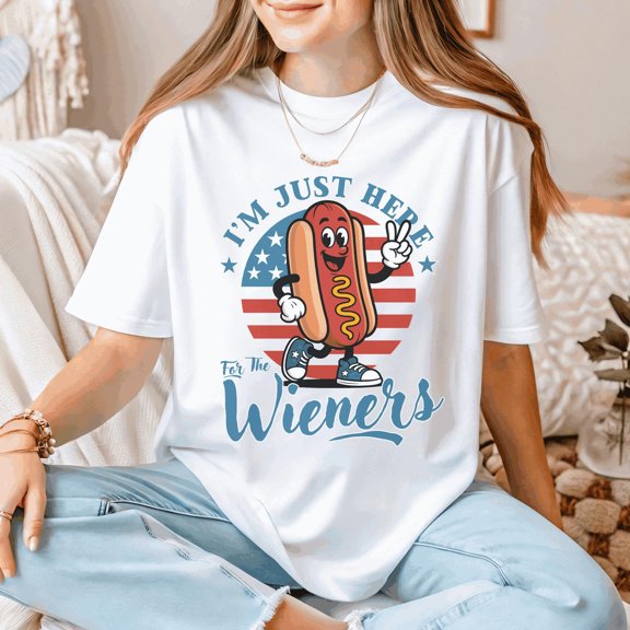 MiyazakiLy 4th of July Shirt, Funny 4th Of July Just Here For The Wieners shirt, Independence Day Shirt, Here For The Wieners Shirt