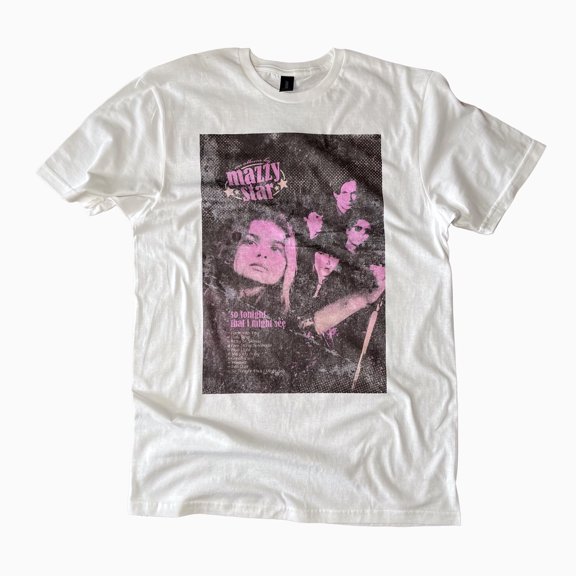 MiyazakiLy Mazzy Star Distressed Print On 100% Cotton T-Shirt