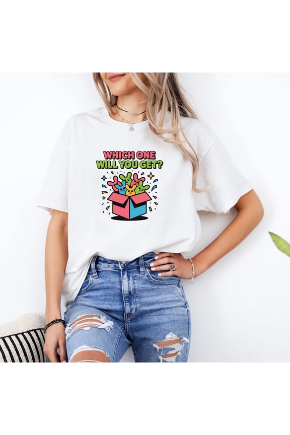 Mystery Box T-Shirt | Which One Will You Get? Cute Blind Box Toy Collector Graphic Tee | Kawaii Streetwear