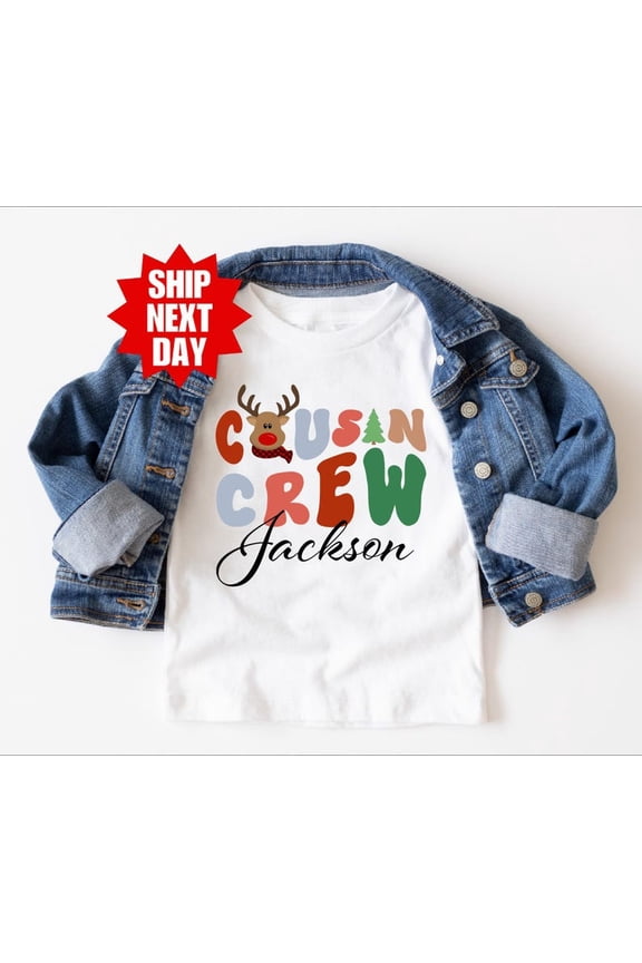 Personalized Christmas Cousin Crew Shirt, Cousin Crew Christmas Matching Shirt, Custom Christmas Family Shirt, Retro Cousins Shirt, Cousin