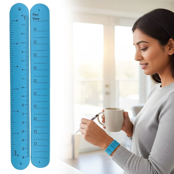 Miyuadkai 1 Pack Blue Erasable Memo Bracelet, Silicone Wrist Notepad for Studants Child Daily Study Work, Reusable Wearable Writable Bracelet, Perfect for Daily Reminders