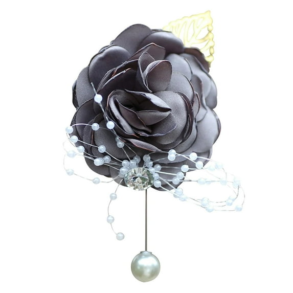 Miyuadkai Under 1 $, Wedding Corsage, Realistic Wedding Corsage Wrist Flower Corsage Rose Wrist Corsage Boutonniere Elegant Wedding Flower Accessories, Wedding Corsage*1