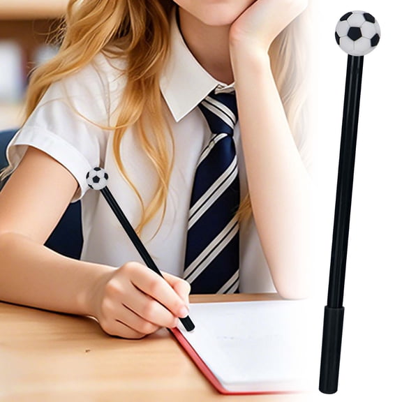 Miyuadkai 10ml Gel pans with Sports Motifs, 0.5mm fane Tip Football and Basketball Style Stationery, Large Capacity Neutral Black pan for Ofice