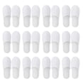 thumbnail image 1 of Miyuadkai 12 Pairs White Slippers, Disposable Slippers for Guests, Spa Slippers Flip Flops Disposable Slippers for Hotel Guests Women Men Closed Toe Super Comfort White, 1 of 8