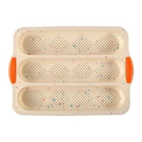 Miyuadkai 3-Piece French Silicone Bread Mold - Non Stick Loaf Pan for Baking, Oven, Toaster - Sandwich French Baking Tray