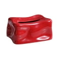 thumbnail image 1 of Miyuadkai Up to 65% Off! [Ceramic Tissue Box Red], Tissue Box Cover Napkin Holder Square Ceramic for Nightstand Countertop Coffee Table Dresser Tissue Box Holder, 1 Tissue Box, 1 of 7