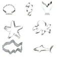 thumbnail image 1 of Miyuadkai 8-Piece Stainless Steel Cookie Cutter Set, Marine Life Series, 8Pcs Marine Organism Cookie Cookie Mould Baking Mould Cookie Maker Mould Non Stick Cookie Cutter Stainless, 8*Mold, 1 of 9