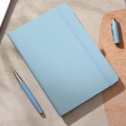 Miyuadkai A5 Hard-cover Notebok with pan Holder, Small Pocket Journal Cute Petite Memo Notepad Colege Ruled, 2 Piece Bound 160 Pages