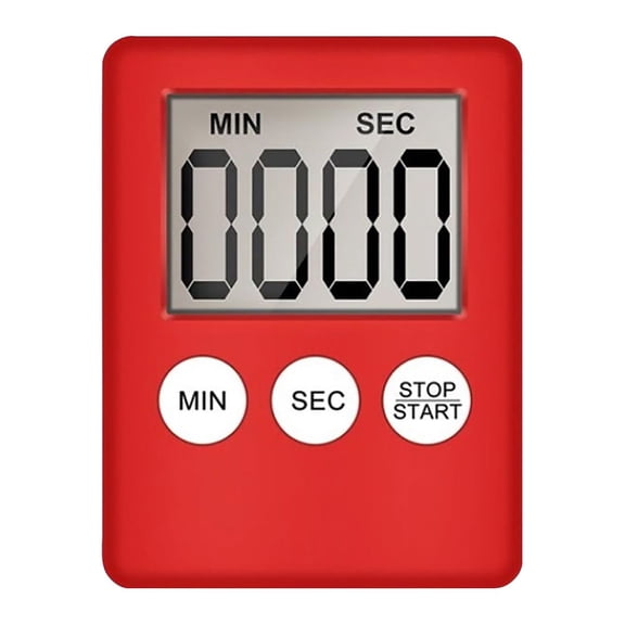 Miyuadkai Alarm Clock Large Digital Lcd Kitchen Cooking Timer Count-Down Up Clock Alarm Red