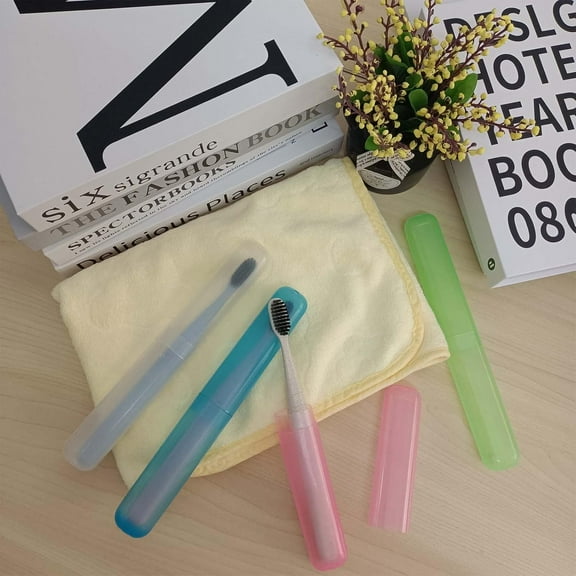 Miyuadkai Bathroom Supplies Toothbrush Case Holders Travel Cover New Tube Box Multicolor Set Orange