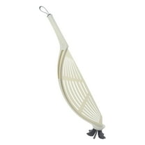 Miyuadkai Beige Kitchen Multi-Function Drainer, Pot Strainer with Handle Pot Strainer for Pasta Meat Vegetable Fruit Silicone Strainer Fit All Pots and Bowls, 1*Drainer