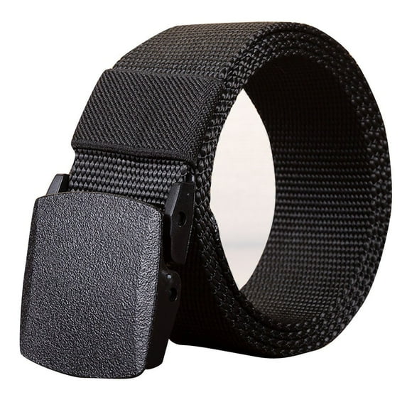 Miyuadkai Belt Men's Outdoor Sports Nylon Waistband Canvas Belt Dazzling Accessory Black