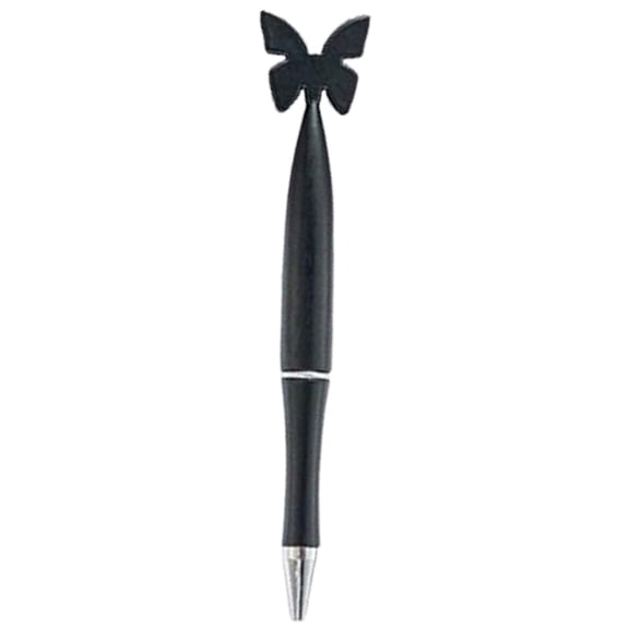 Miyuadkai Black Butterfly Shaped Ballpoint Pen, Personalized Custom Pen with Name Text or Logo for Weddings Business Anniversaries, Smooth Writing 2ml Ink, Great for Summer Events