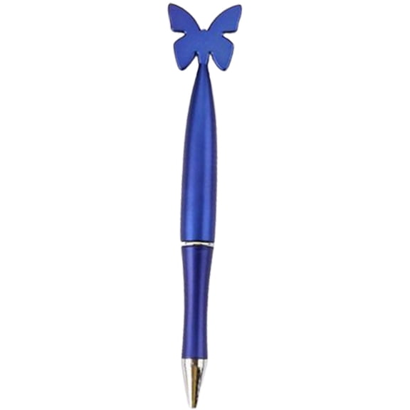 Miyuadkai Blue Custom Butterfly Ballpoint Pen with Engraved Logo, 2ml Ink, Business Wedding Souvenir Gift, Personalized Pens for Wedding Retractable Pen for Summer Celebrations or Corporate Gifts