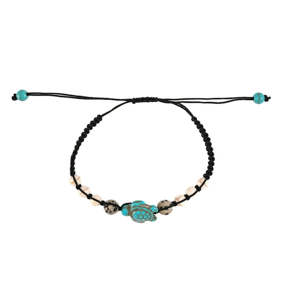 Miyuadkai Bracelets Bohemian White Turquoise Turquoise Turtle Beads Stretchable Bracelet Bracelet Jewelry Green One Size