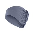 thumbnail image 1 of Miyuadkai Caps Women Solid Beading Hat Ruffle Cancer Chemo Hat Wrap Cap Accessory Grey, 1 of 5