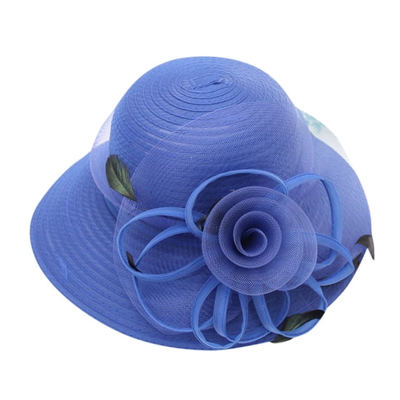 Miyuadkai Caps Women's Daily Cap Fascinator Bridal Tea Party Wedding Hat Accessory Blue