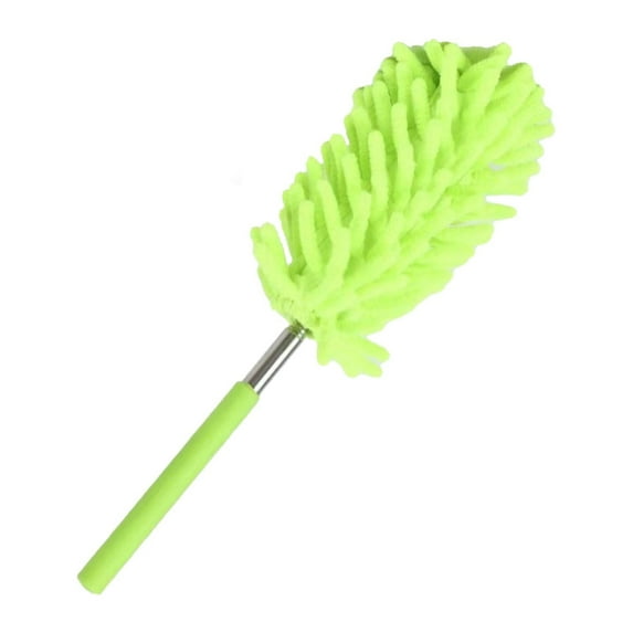 Miyuadkai Chenille Duster Bright Green 0.8M, Snowler Extendable Dusting Brush Multi Purpose Cleaning for Home and Car with Detachable and Washable Cloth Head, 1X Chenille Duster