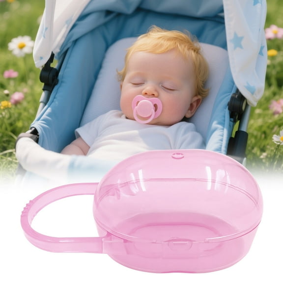 Miyuadkai Claerance! Pink Pacifier Storage Box A, "Pacifier Storage Case Portable and Holder Available in Four Colors for Easy Pacifier Organization"